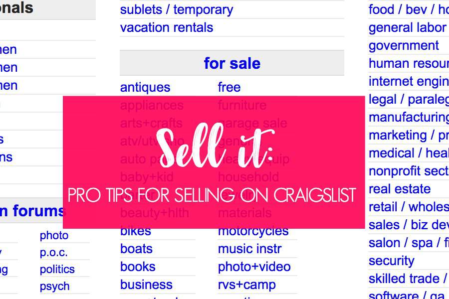 Selling on Craigslist: Make Money While You Declutter
