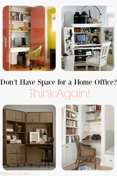 Small Space Home Office Solutions-Nook at refinedroomsllc.com