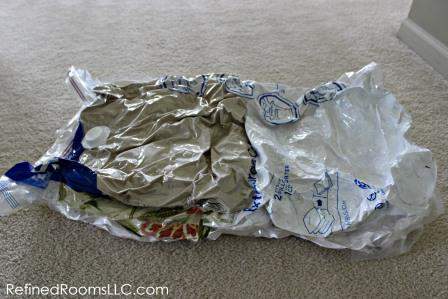 Spring Coat Closet Declutter: Space Bag Pillows 2