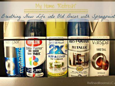Spraypainting Old Home Decor @ RefinedRoomsLLC.com
