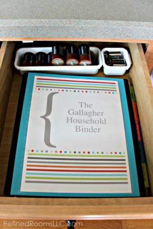 Create a household reference binder to store reference papers that you need to refer to quickly and often @ Refinedroomsllc.com