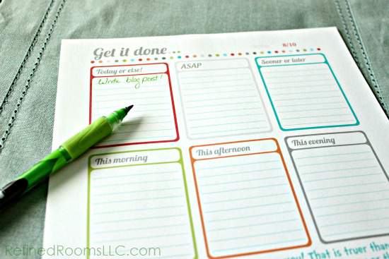 organizing lists and notes via the Summer Shred Paper Declutter Challenge @ RefinedRoomsLLC.com