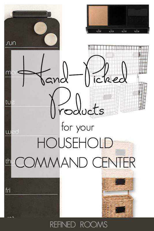 Check out this collection of hand-picked household command center products for creating a custom organizing solution in your home | #commandcenter #householdcommandcenter #homeorganizing #homeorganization #paperorganizing #paperorganization