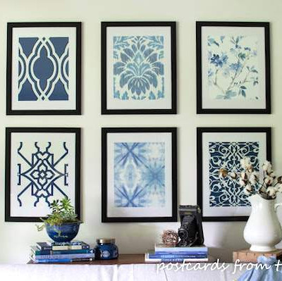 Decorate {creatively} with wallpaper by using wall paper as framed art