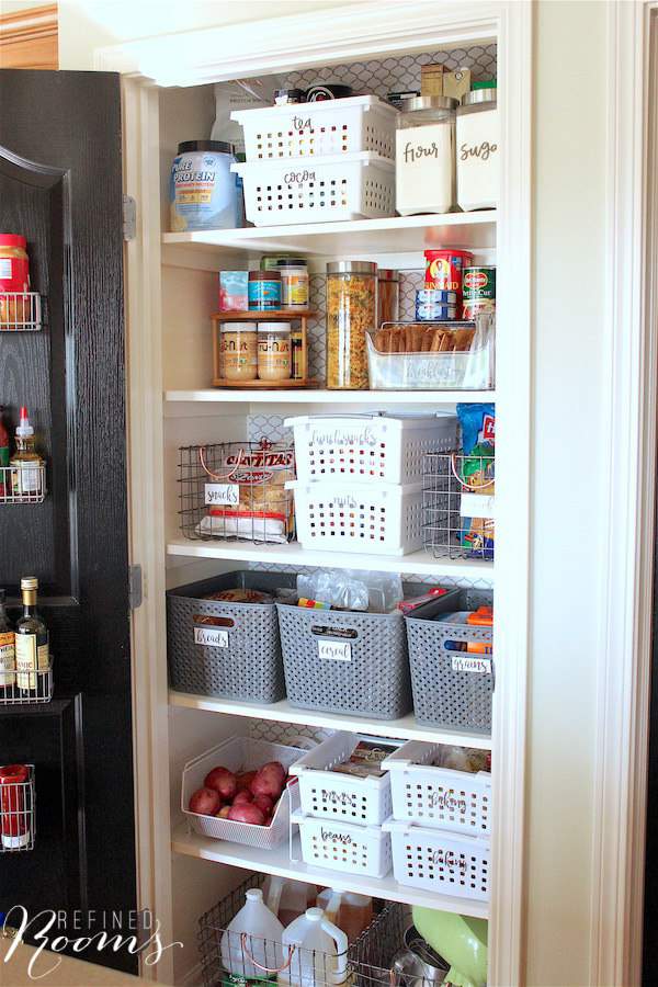 Quick Easy Pantry Makeover Refined, How To Paint Shelves In Pantry