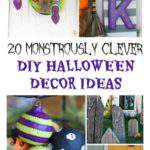 collage of DIY Halloween decor ideas.
