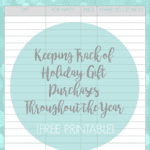 Printable Holiday Gift Purchase Tracker.