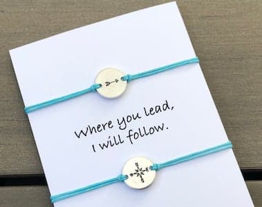 "Where you lead I will Follow" bracelet set.