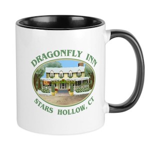 Gilmore Girls Dragonfly Inn mug.