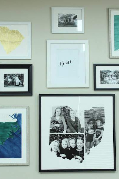 We used Minted Art to create a "homage to our roots" gallery wall as part of our great room makeover. Come take a look!