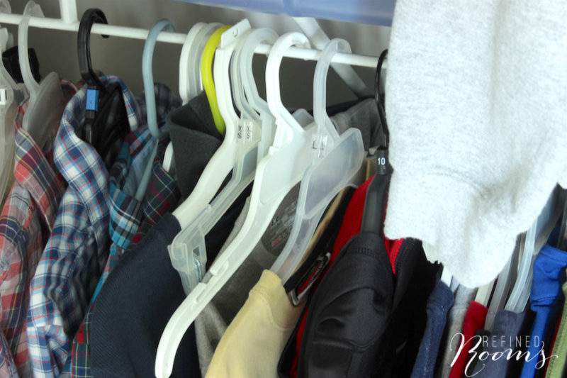 Tidy Living home organizing products helped rescue this cluttered closet