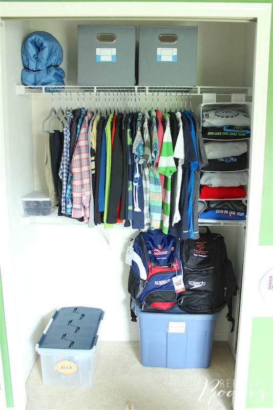 Come see how Tidy Living organizing products helped to transform my son's closet from cluttered to fabulous!