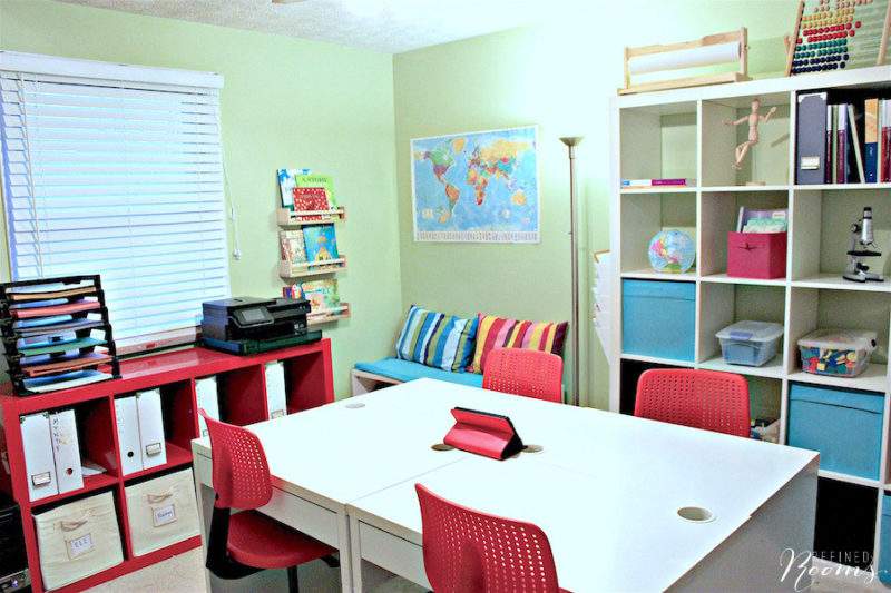 Organized Ikea Homeschool Room You, Homeschool Desk With Storage