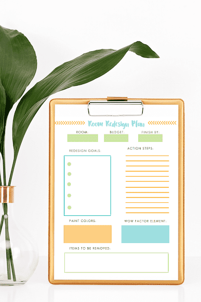 Got a room redesign in your future? Download your free printable room redesign planner to keep track of all the details