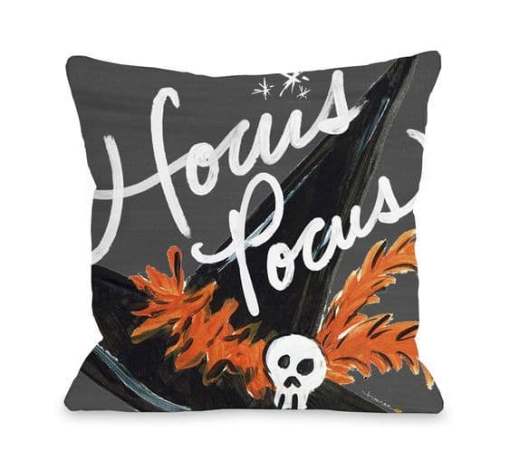 Hocus Pocus Halloween pillow.