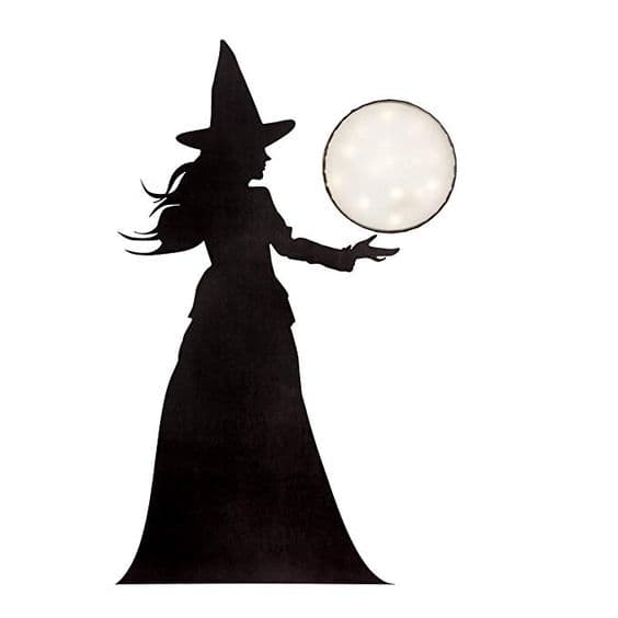 silhouette of halloween witch