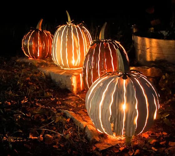 pumpkin luminaries - Halloween decor.