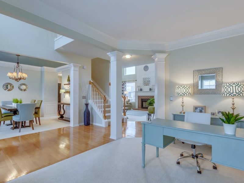 defining a space with furniture when staging a home for sale