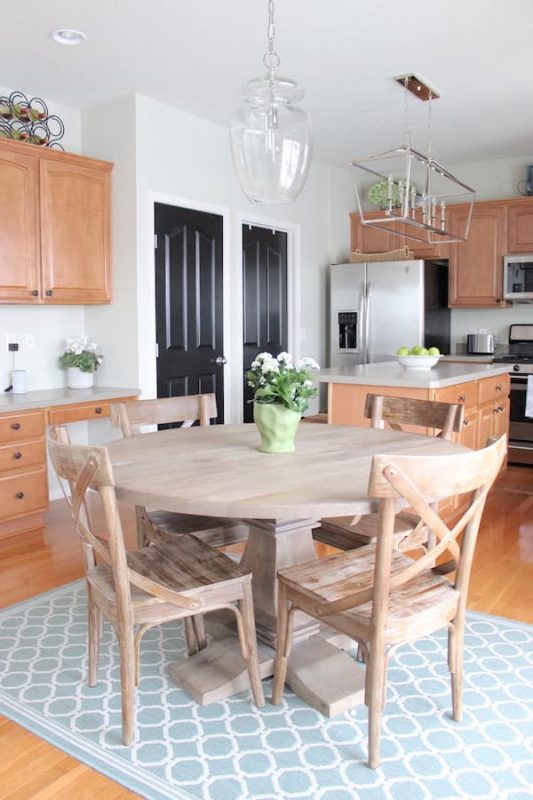 decluttered kitchen staged in home for sale